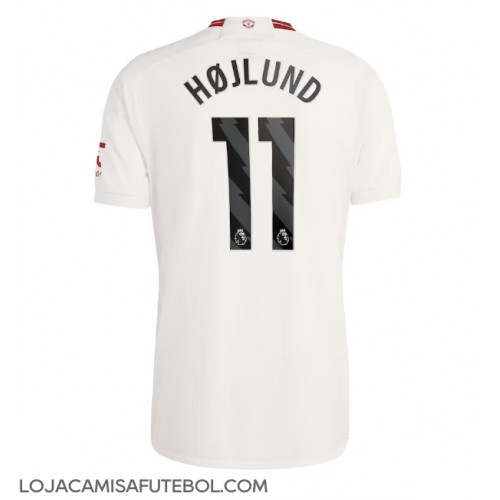 Camisa de Futebol Manchester United Rasmus Hojlund #11 Equipamento Alternativo 2023-24 Manga Curta